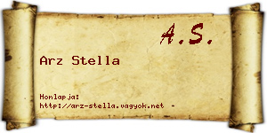 Arz Stella névjegykártya